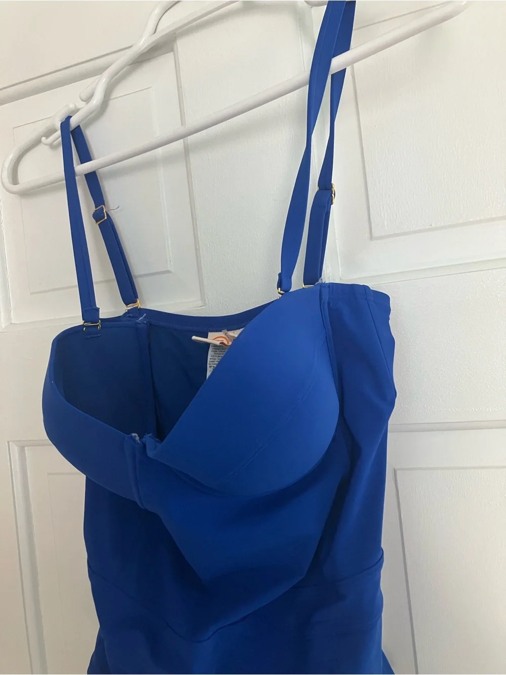 Tory Burch Cobalt Blue One-Piece Swimsuit with Molded Cups